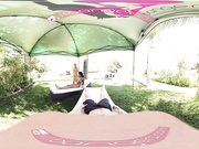 Virtual reality Summer Fun banging hot chicks near swimming pool