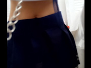 微博网红少女软萌萝莉小仙露半脸 学生制服诱惑用黄瓜插入白白嫩嫩的小穴自慰高潮出白浆后舔黄瓜