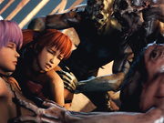 最新3D同人游戏改编《死或生霞和绫音公主的奴隶地狱》两女神与魔界恶魔群体盛宴 全程CV语音 高清1080P版