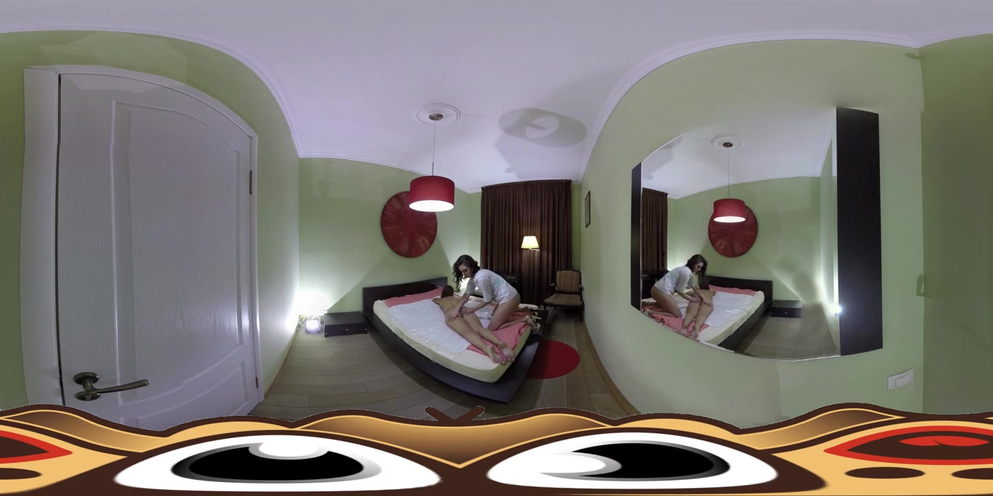 FULL vercion Two hot brunettes go wild in a dirty massage duo