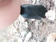 高颜值主播和搭档去小树林各种虐小B